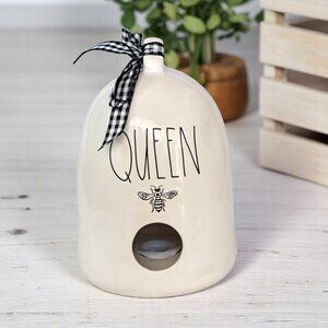 Rae Dunn Artisan Collection by Magenta - Queen Bee Bird House Décor Black/White
